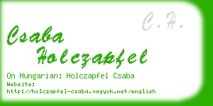 csaba holczapfel business card